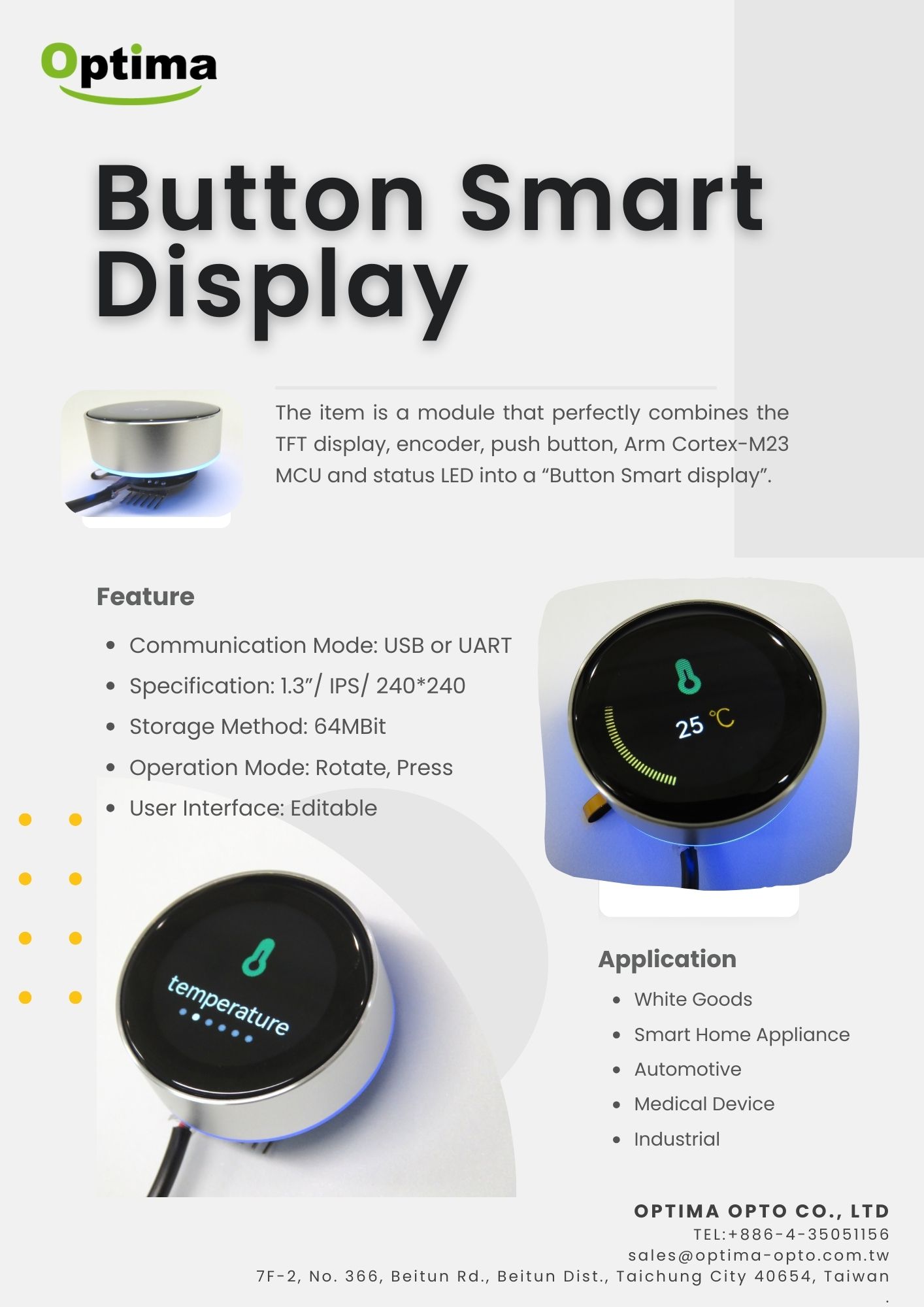 OPTIMA-Button Smart Display